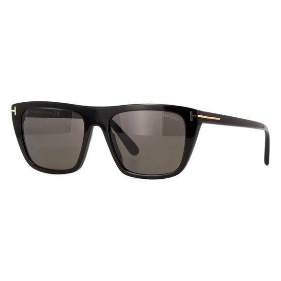 New TOM FORD Aslan Black Square FT1175/S 01A Sunglasses Women - Picture 1 of 4